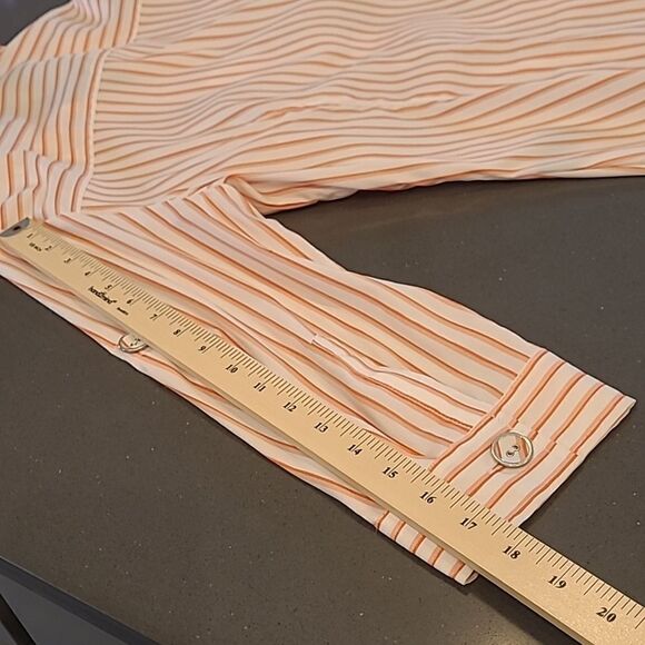 Essentials sz M orange strips shirt - Picture 7 of 10